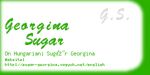georgina sugar business card